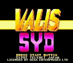 Syd of Valis (USA) Title Screen